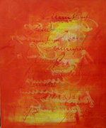 Titel: Page orange II, Kunstenaar: Bauwin, Miche 