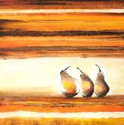 Titel: Trio de poires oranges, Kunstenaar: Cl�ment, Nathalie