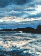 Titel: Cr�puscule sur le Loch, Kunstenaar: Hervier-Deckers, Yveline