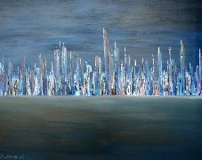 Titel: Skyline Blue 5, Kunstenaar: Cnudde, Marc