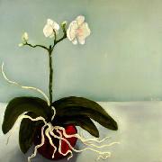 Titel: L'orchid�e au pot rouge, Kunstenaar: Ngalula, Th�r�se