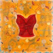 Titel: Corset pourpre sur la plage, Kunstenaar: Chavi,  