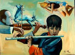 Titel: Duo musical, Kunstenaar: Van Soens, Eric