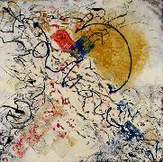 Titel: Composition sur fond blanc, Kunstenaar: Celestri, Monique 