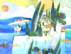 Titel: Small town by the sea, Kunstenaar: Marasovic, Nenad