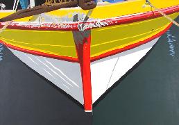 Titel: Pointu jaune et rouge, Kunstenaar: Dumont, Michel