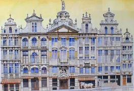 Titel: Six maisons Grand Place, Kunstenaar: Van Damme, Josse