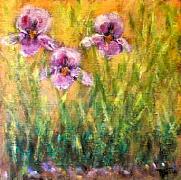 Titel: Irises at sunset, Kunstenaar: Kauppinen, Riitta