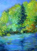 Titel: Au bord de l'etang � Achouffe, Kunstenaar: Layon, Monique