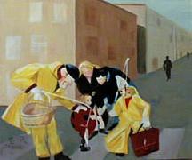Titel: Petite filles aux p�cheurs, Kunstenaar: Lascaux  M.P. et Warsza,  