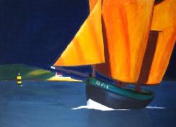 Titel: Voile Orange, Kunstenaar: De Crayencour , Anne-Marie