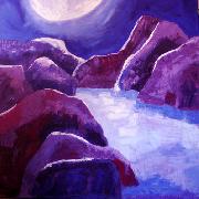 Titel: Moon over Mountains 1, Kunstenaar: Johnson, Sandee Shaffer