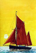 Titel: Un chalutier de Brixham, Kunstenaar: Van Damme, Josse