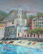 Titel: L'Eglise de Menton, Kunstenaar: FARAONI, Gaston-Luciano