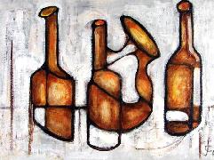 Titel: Red bottles, Kunstenaar: Couck, Jef