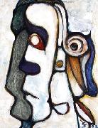 Titel: Moai with birds, Kunstenaar: Couck, Jef