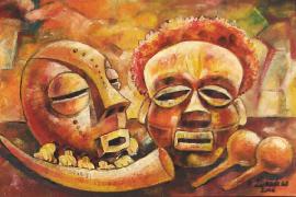 Titel: Le couple , Kunstenaar: NKanza et Lukodisa,  