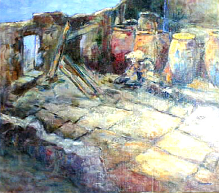 Titel: Ruines et vieilles jarres, Kunstenaar: Hollanders, Marie-Andr�e