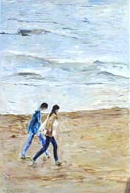 Titel: Grijze zee, Kunstenaar: de Septembre, Michel