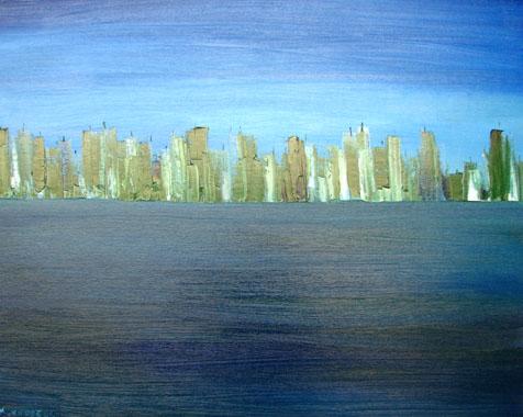 Titel: Skyline Blue 7, Kunstenaar: Cnudde, Marc