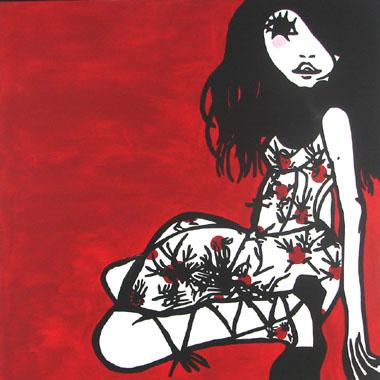 Titel: La dame aux coquelicots, Kunstenaar: Cereghetti, Jonathan