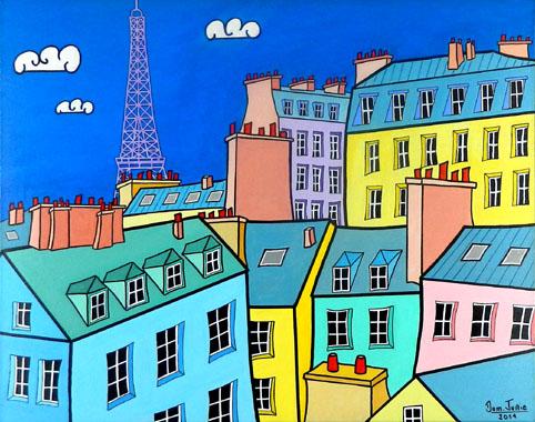 Titel: Toits de Paris, Kunstenaar: JURIE, Dominique