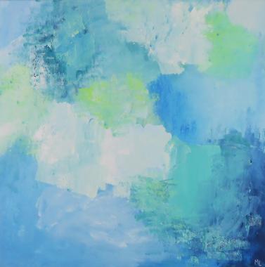 Titel: Green reflects in blue 1, Kunstenaar: Lefvre, Muriel
