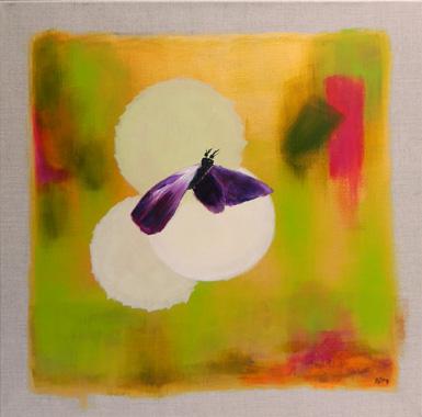 Titre: Bulles de papillions violets, Artiste: MAURESMO, Nathalie